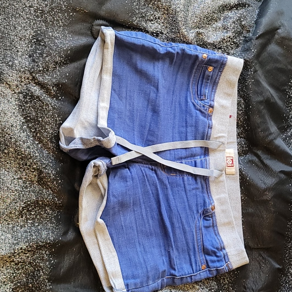 Grey and blue shorts